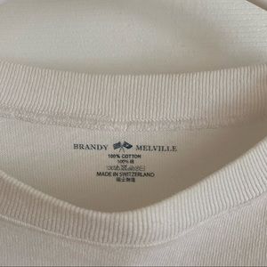 Brandy Melville Long Sleeve White Tshirt